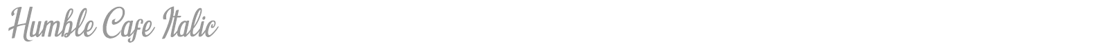 Humble Cafe font preview